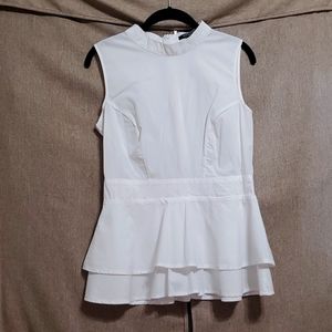 White Peplum Blouse Eva Longoria